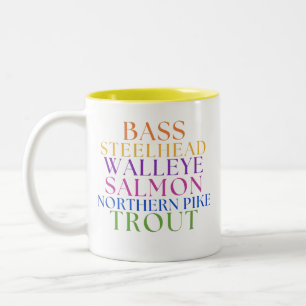2 Couleurs Tasse de pêche arc-en-ciel au Michigan pour pêcheu