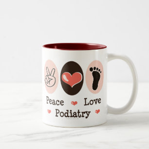 2 Couleurs Tasse de pédicure de pédicurie d'amour de paix