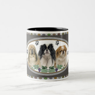 2 Couleurs Tasse de Pekingese Pawprints