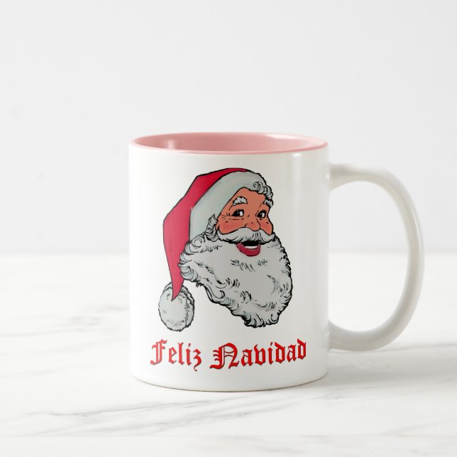2 Couleurs Tasse de Père Noël d'Espagnol (Droit)