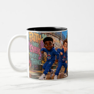 2 Couleurs Tasse de personnage Foi avant tout