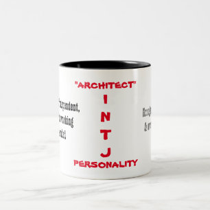 2 Couleurs Tasse de personnalité d'INTJ