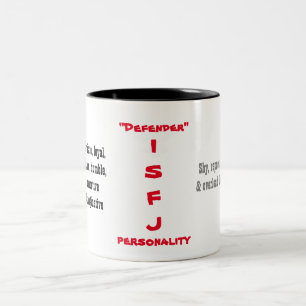 2 Couleurs Tasse de personnalité d'ISFJ