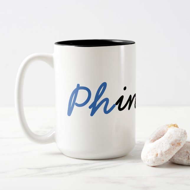 2 Couleurs Tasse de Phinished de diplômé de PhD (Avec donut)