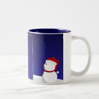 2 Couleurs Tasse de photo de bonhomme de neige