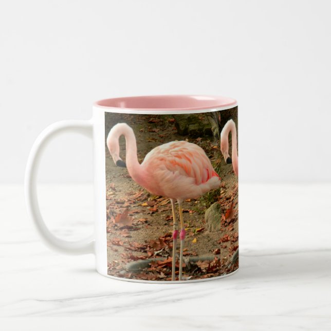 2 Couleurs Tasse de photo du Flamant rose 3 (Gauche)