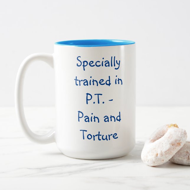 2 Couleurs Tasse de physiothérapeute (Avec donut)