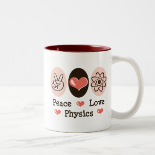 2 Couleurs Tasse de physique d'amour de paix