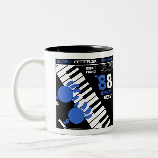 2 Couleurs Tasse de "PIANO de ROBOT" de lac autumn (Gauche)