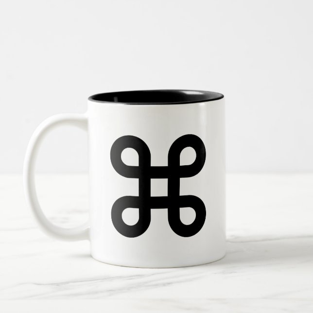 2 Couleurs Tasse de pictogramme de commande (Gauche)