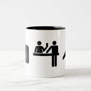 2 Couleurs Tasse de pictogramme de "envie de voyager"