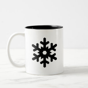 2 Couleurs Tasse de pictogramme de "flocon de neige"