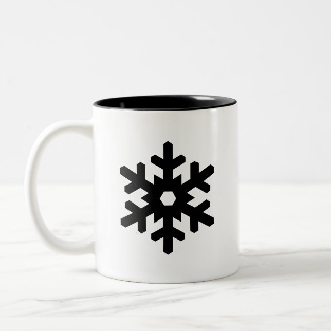 2 Couleurs Tasse de pictogramme de "flocon de neige" (Gauche)