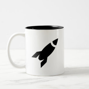 2 Couleurs Tasse de pictogramme de Rocket