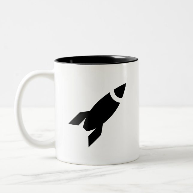 2 Couleurs Tasse de pictogramme de Rocket (Gauche)