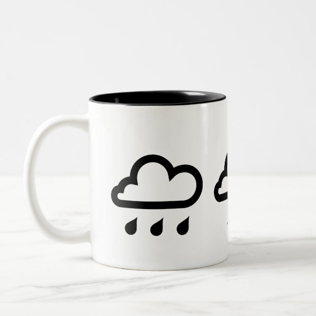 2 Couleurs Tasse de pictogramme "de systèmes de temps" (Gauche)