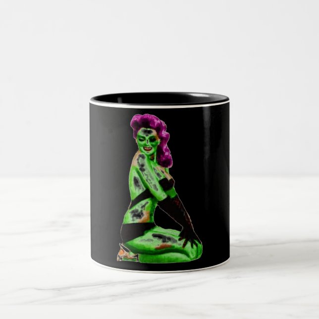 2 Couleurs Tasse de pin-up de zombi (Centre)