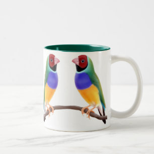 2 Couleurs Tasse de pinsons de Gouldian