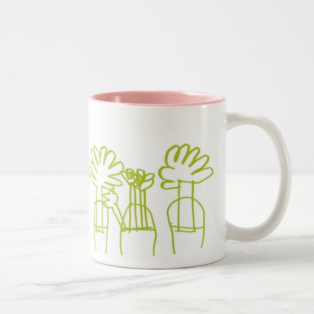 2 Couleurs Tasse de plantes (Droit)