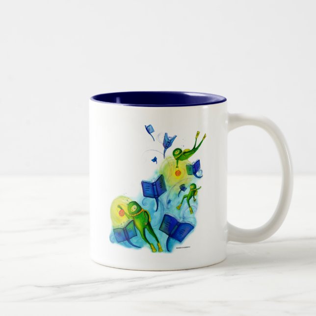 2 Couleurs Tasse de plongeurs de livre (Droit)