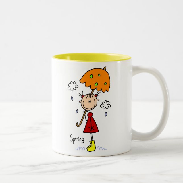2 Couleurs Tasse de pluies de printemps (Droit)
