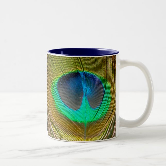 2 Couleurs Tasse de plume de paon (Droit)