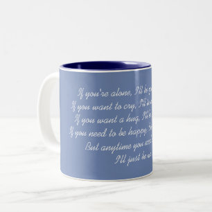 2 Couleurs Tasse de poème d'amitié