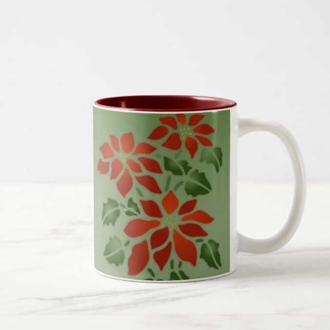 2 Couleurs Tasse de poinsettia (Droit)