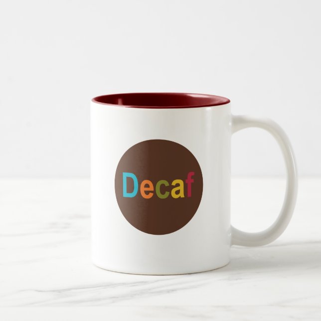 2 Couleurs Tasse de point de Decaf (Droit)