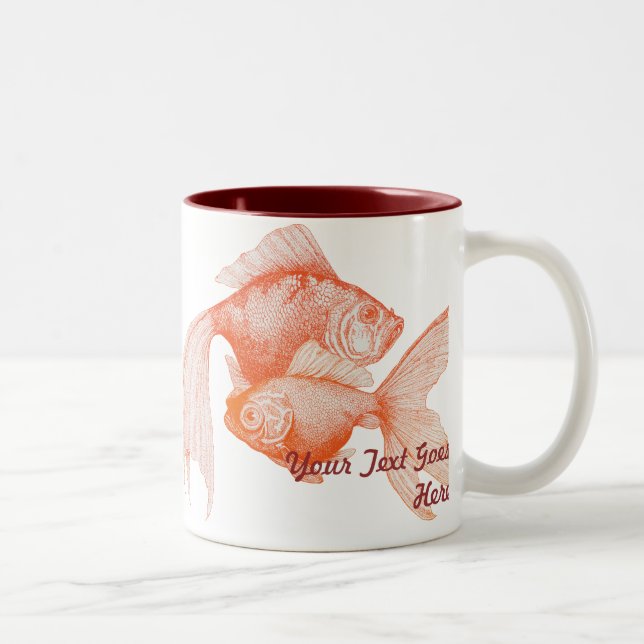 2 Couleurs Tasse de poisson rouge (Droit)