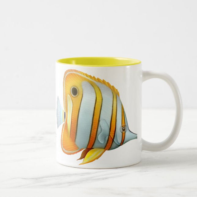2 Couleurs Tasse de poissons de papillon de Copperband de (Droit)