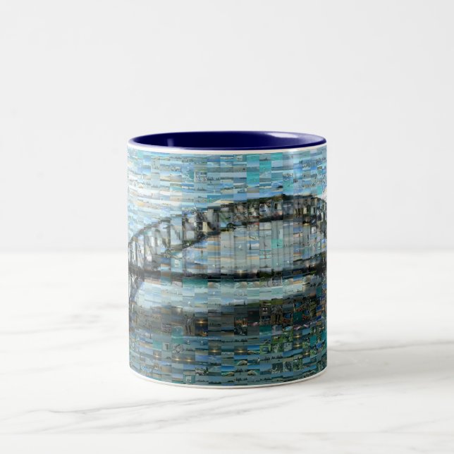 2 Couleurs Tasse de pont de port de Sydney (mosaïque) (Centre)