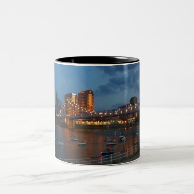 2 Couleurs Tasse de pont suspendu de John A. Roebling (Centre)