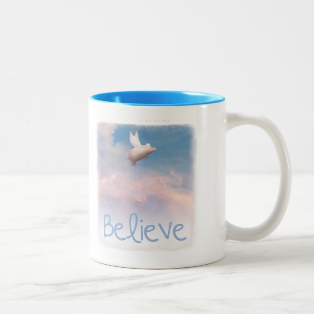 2 Couleurs tasse de porc de croire-vol (Droit)