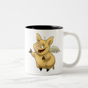 2 Couleurs Tasse de porc de vol