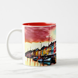 2 Couleurs Tasse de port de Copenhague