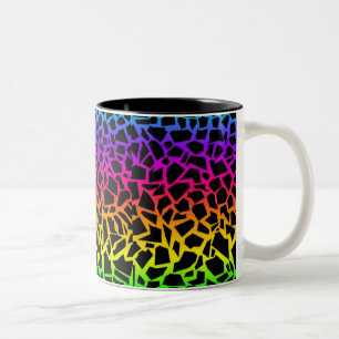 2 Couleurs Tasse de poster de animal d'arc-en-ciel