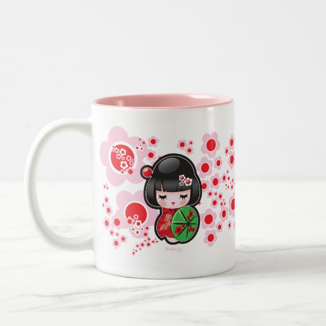 2 Couleurs Tasse de poupée de Kawaii de Japonais (Gauche)
