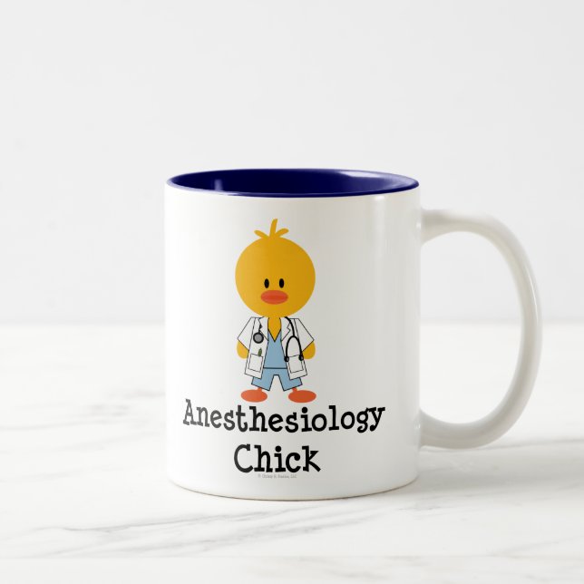 2 Couleurs Tasse de poussin d'anesthésiologie (Droit)