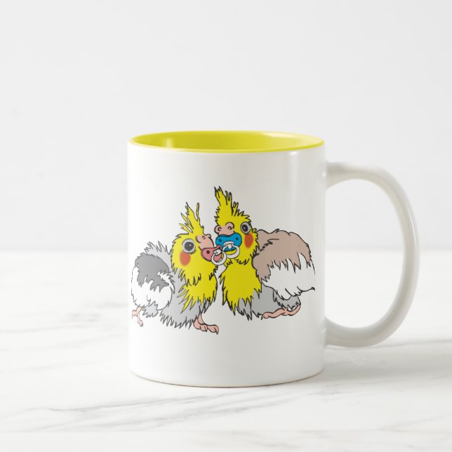 2 Couleurs Tasse de poussin de Cockatiel (Droit)