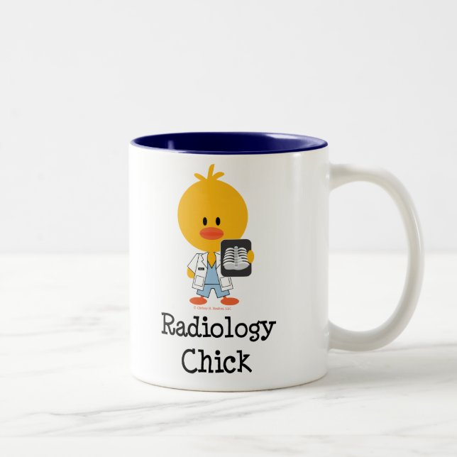 2 Couleurs Tasse de poussin de radiologie (Droit)