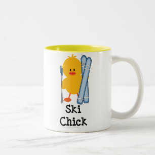 2 Couleurs Tasse de poussin de ski