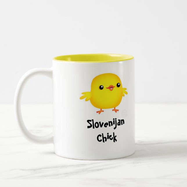 2 Couleurs Tasse de poussin de Slovenijan (Gauche)
