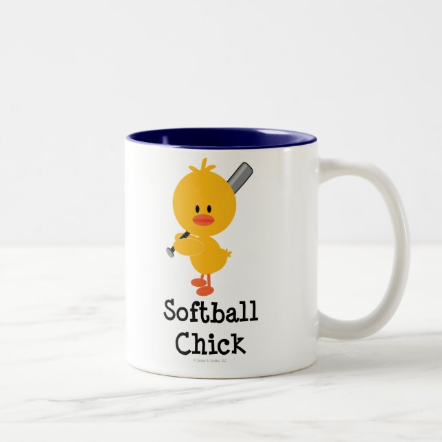2 Couleurs Tasse de poussin du base-ball (Droit)