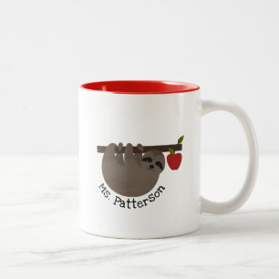 2 Couleurs Tasse de professeur de pommier de paresse
