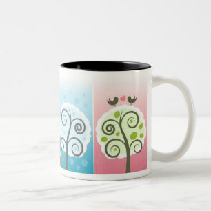 2 Couleurs Tasse de quatre saisons