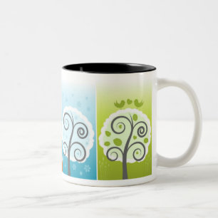 2 Couleurs Tasse de quatre saisons