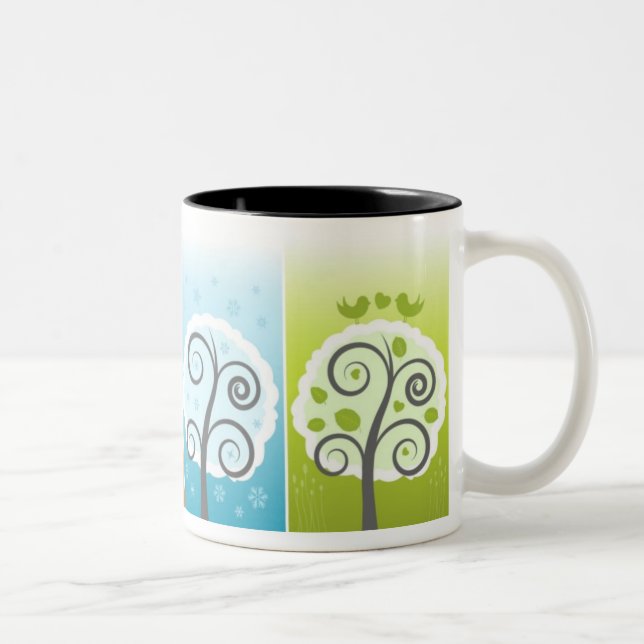 2 Couleurs Tasse de quatre saisons (Droit)