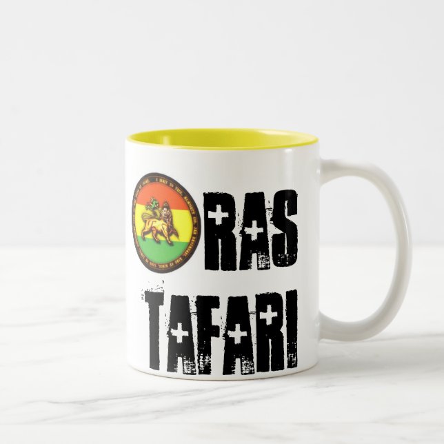 2 Couleurs Tasse de Ras Tafari - jaune (Droit)