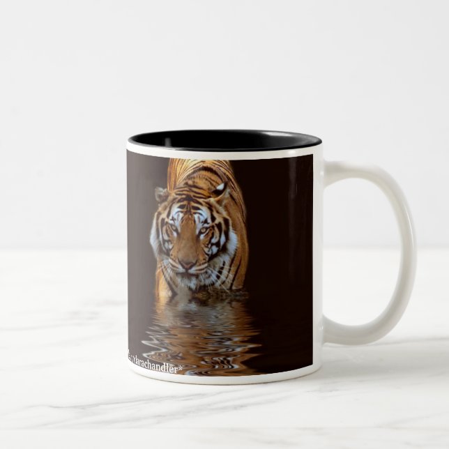 2 Couleurs Tasse de réflexion de tigre (Droit)